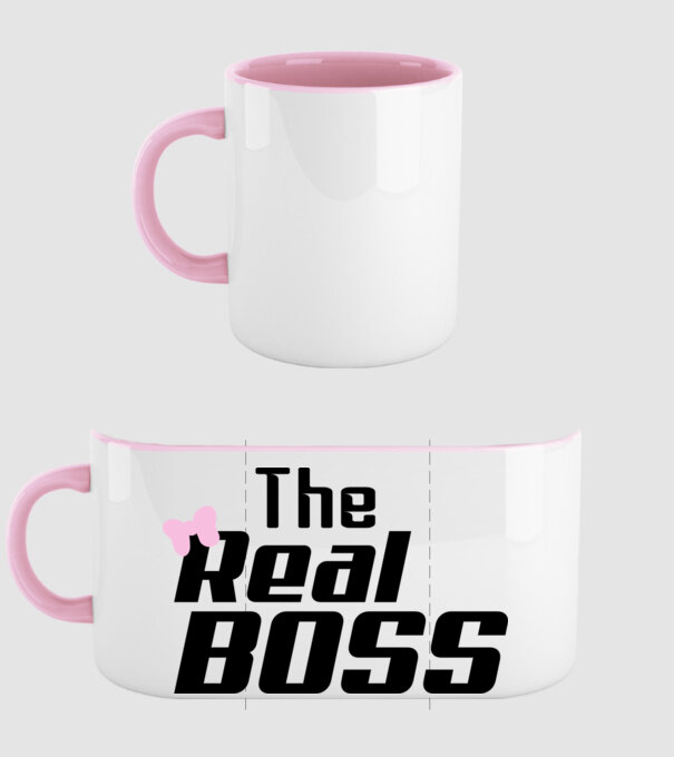 The real boss model roz deschis pe tricou