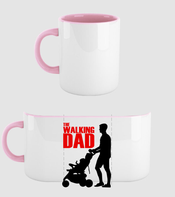The Walking Dad model roz deschis pe tricou