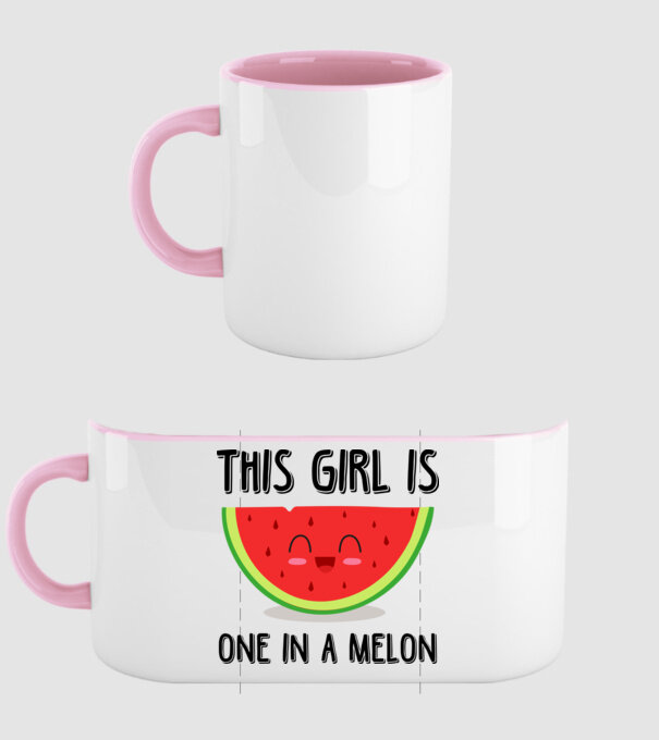 This girl is one in a melon model roz deschis pe tricou