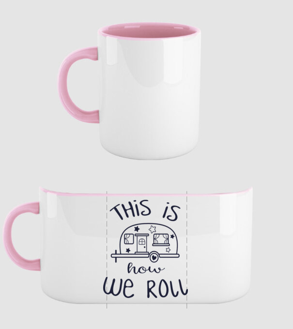 This is how we roll model roz deschis pe tricou