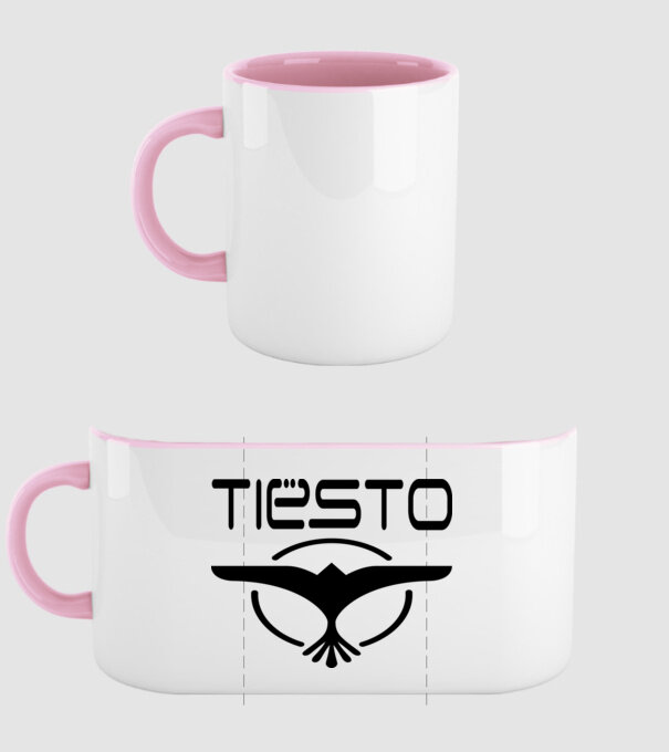 Tiesto logo model roz deschis pe tricou