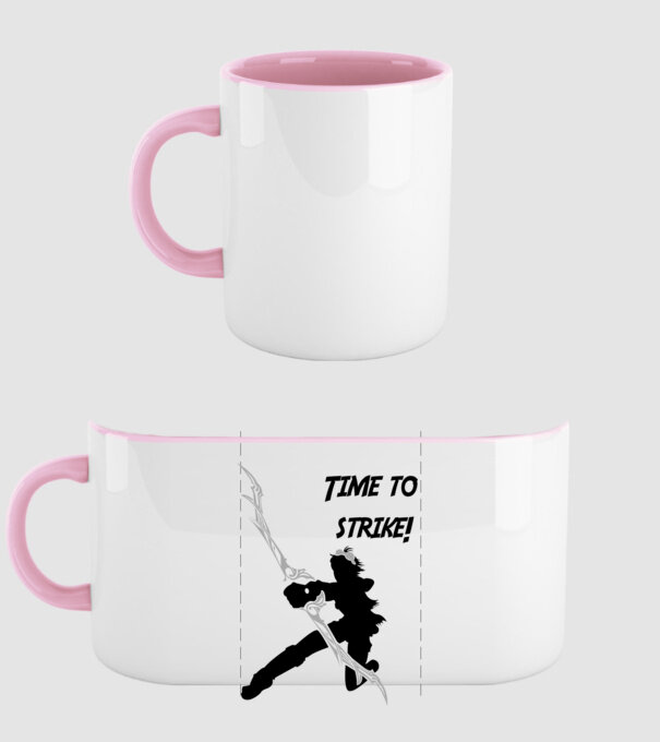 Time to strike model roz deschis pe tricou
