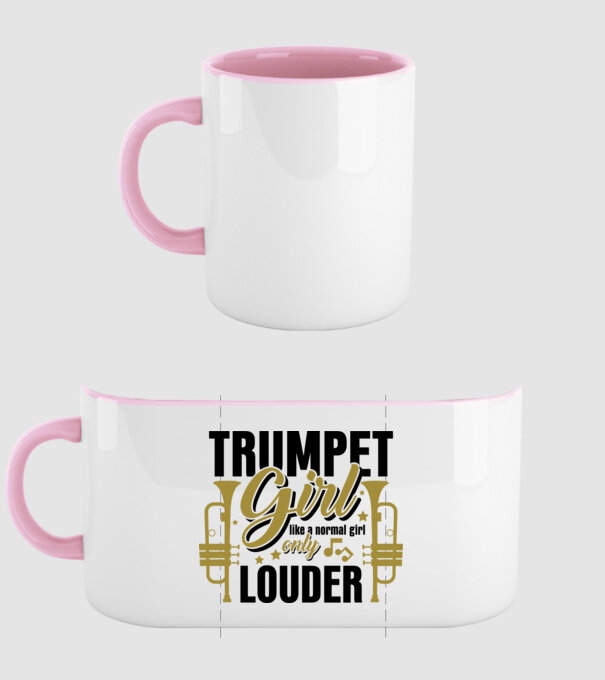 Trumpet girl model roz deschis pe tricou