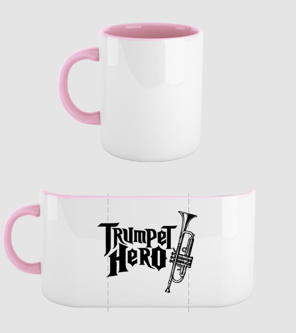 Trumpet Hero model roz deschis pe tricou