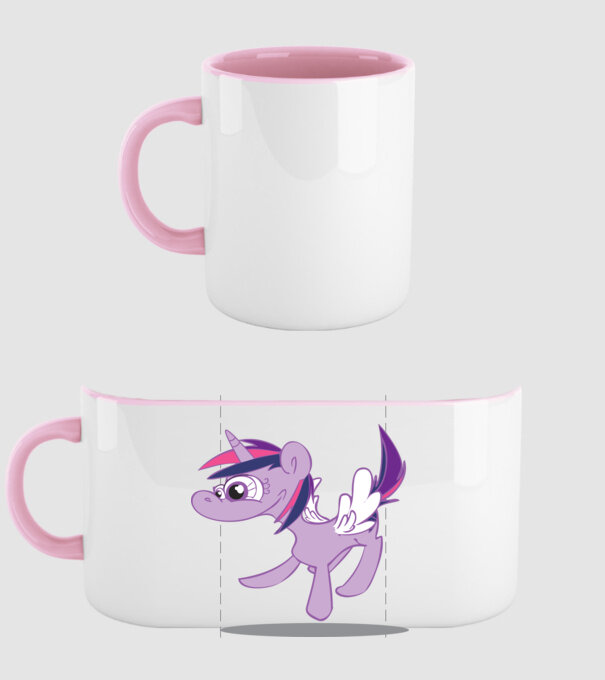 ugly my little pony model roz deschis pe tricou