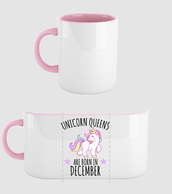 Unicorn Queens are born - December model roz deschis pe tricou