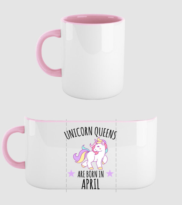 Unicorn queens are born in - April model roz deschis pe tricou