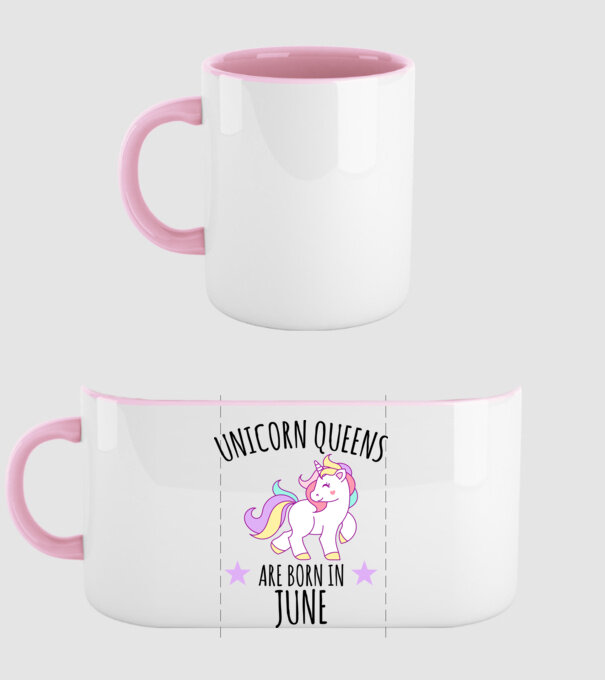 Unicorn queens are born in - June model roz deschis pe tricou