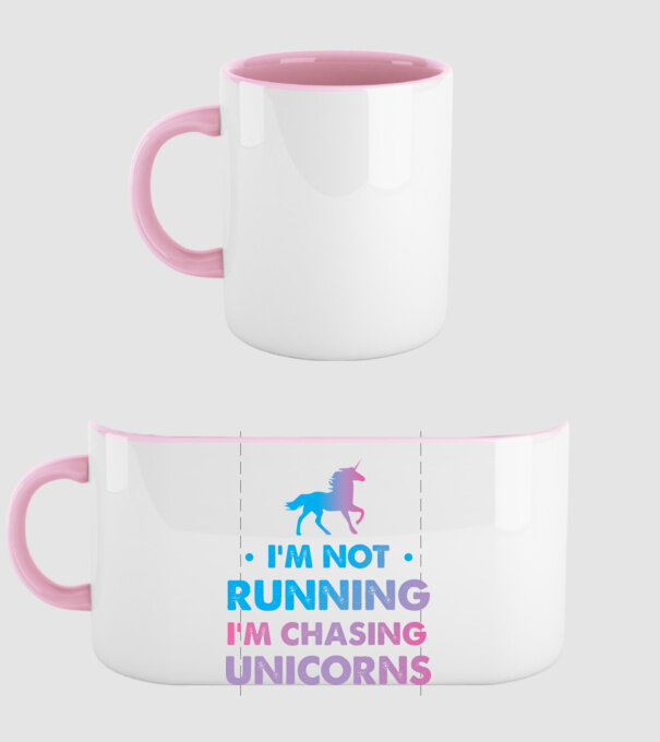 Unicorn Alergare model roz deschis pe tricou