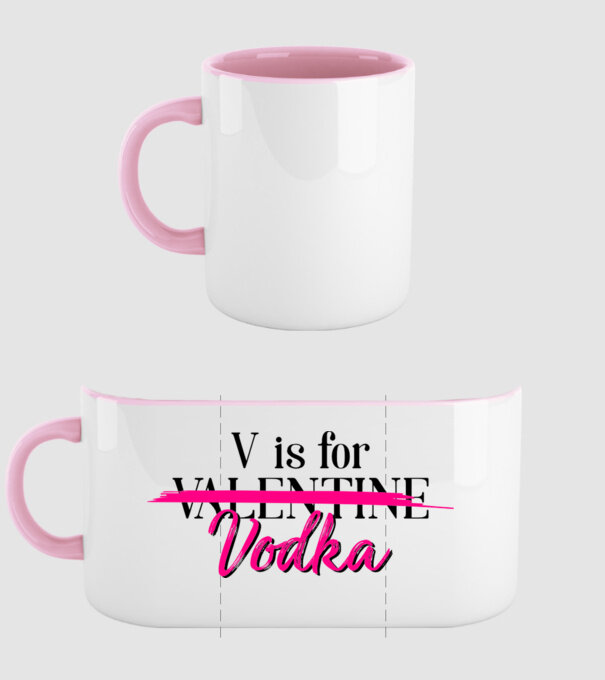 V for Vodka model roz deschis pe tricou