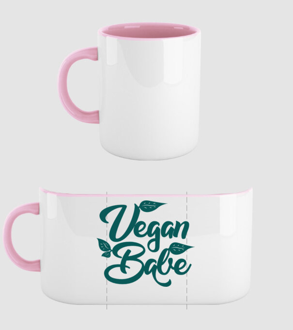 Vegan Babe model roz deschis pe tricou