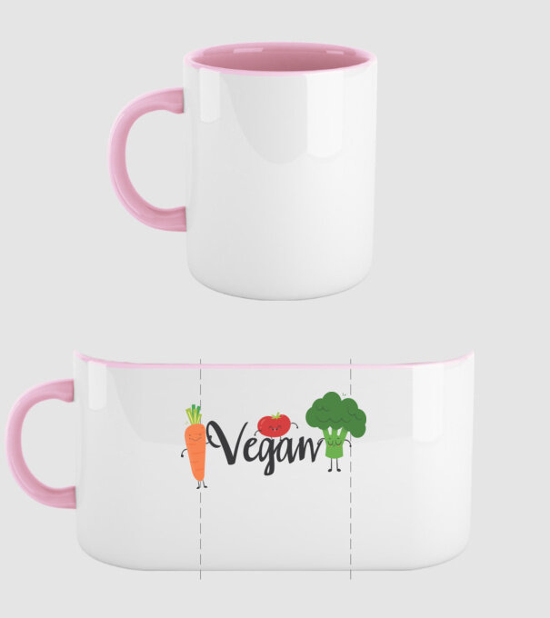 Vegan veggies model roz deschis pe tricou