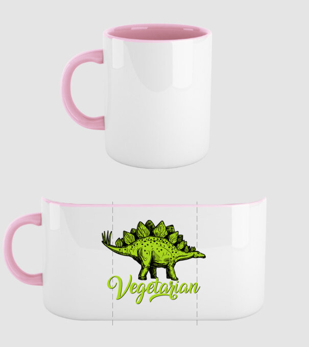 Vegetarian model roz deschis pe tricou
