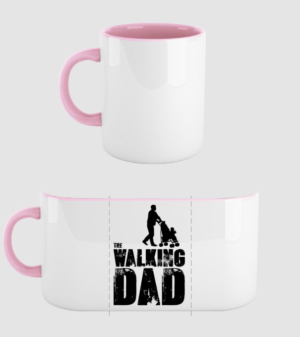 Walking dad model roz deschis pe tricou