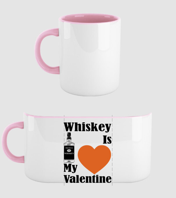 Whiskey Valentine model roz deschis pe tricou