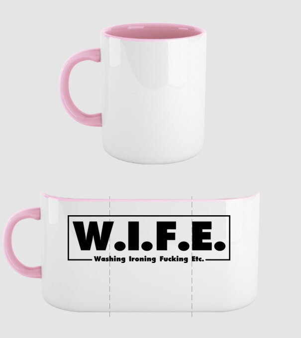 WIFE 2 model roz deschis pe tricou