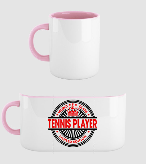 World class JUCĂTOR TENIS model roz deschis pe tricou