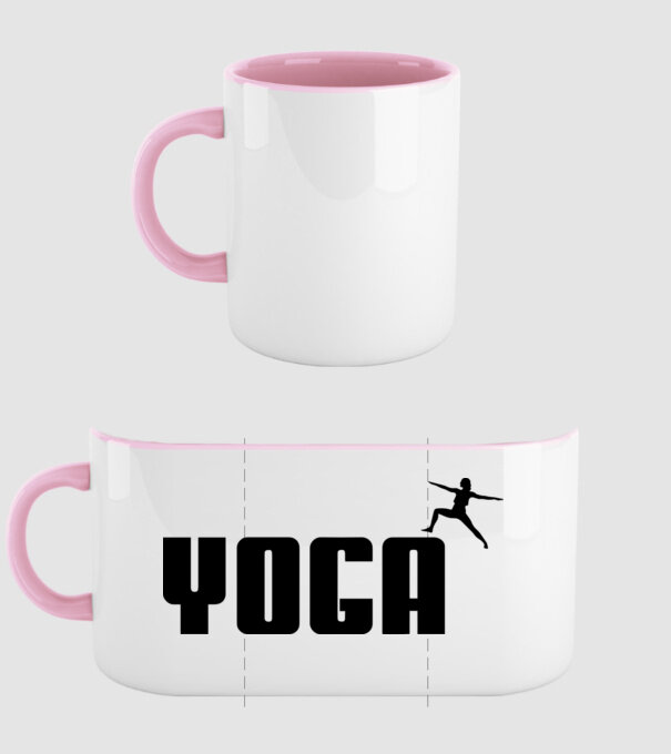 yoga model roz deschis pe tricou
