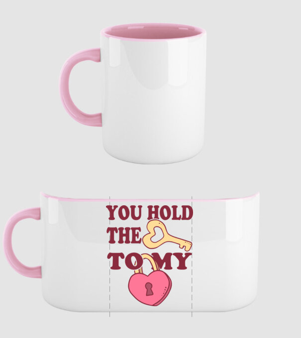 you hold the key to my heart model roz deschis pe tricou