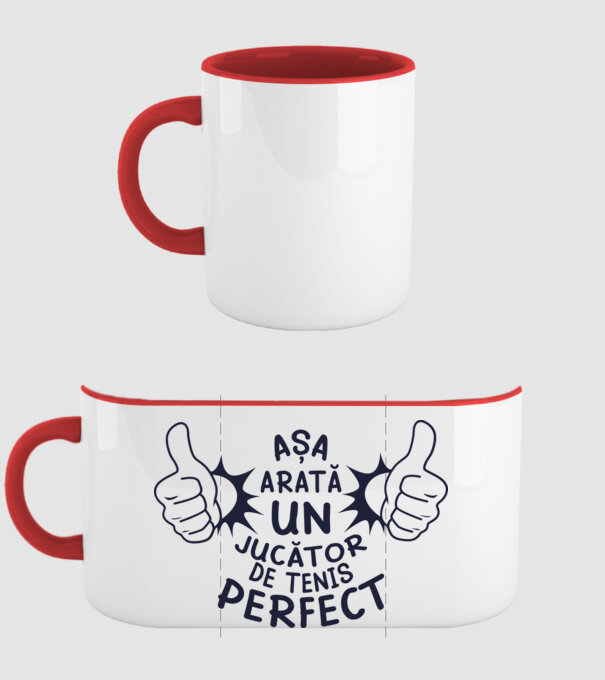 Așa arată un JUCĂTOR DE TENIS perfect model roșu pe tricou