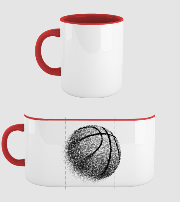 Basketball model roșu pe tricou