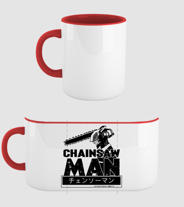 CSM - Chainsaw Man model roșu pe tricou