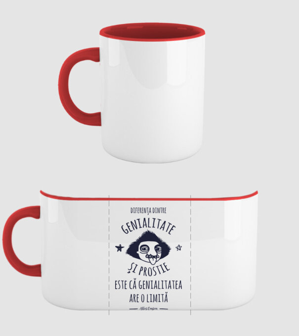 diferența dintre genialitate și prostie este că genialitatea are o limită model roșu pe tricou