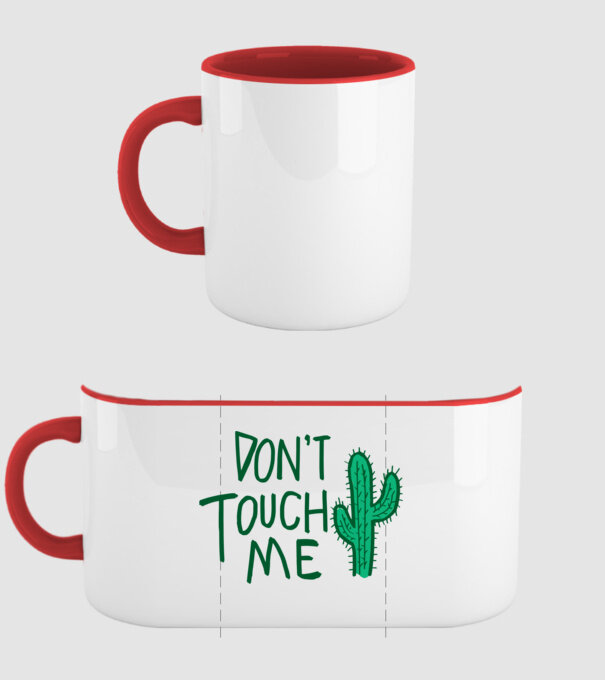 Dont touch me model roșu pe tricou