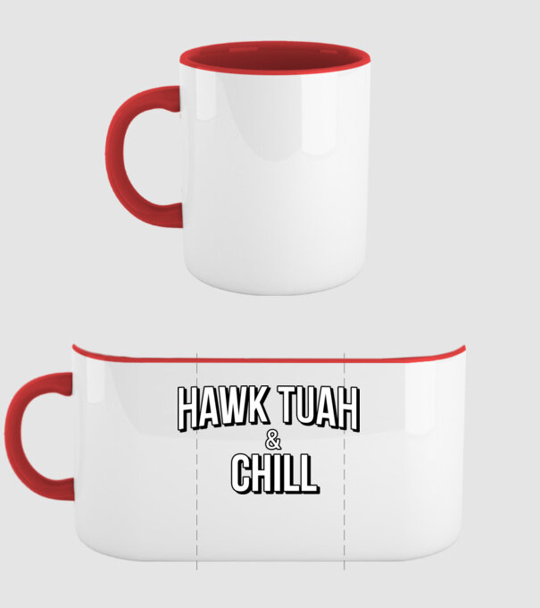 Hawk tuah and chill netflix model roșu pe tricou
