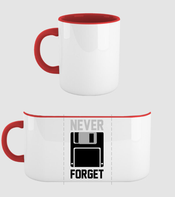 Never Forget model roșu pe tricou