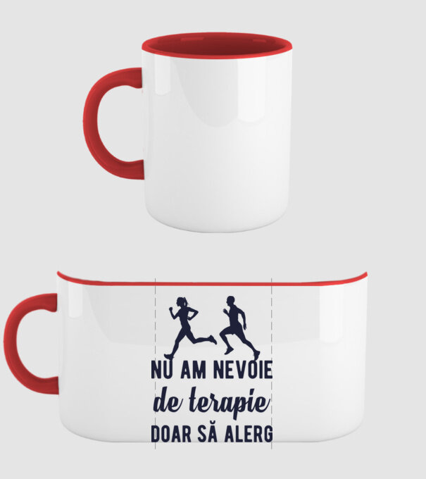 nu am nevoie de terapie, doar să alerg model roșu pe tricou