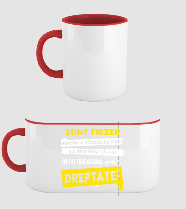 Sunt frizer, pentru a economisi timp, să reținem că am întotdeauna dreptate! model roșu pe tricou