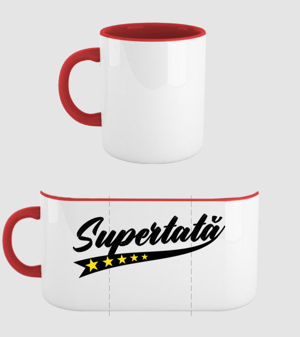 Supertată model roșu pe tricou