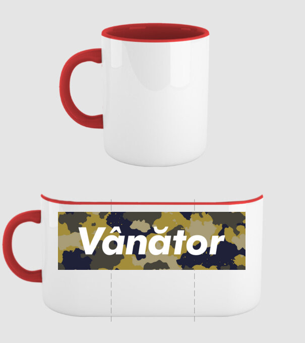 vânător model roșu pe tricou