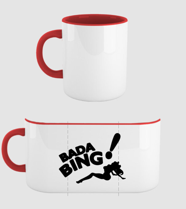 bada bing model roșu pe tricou