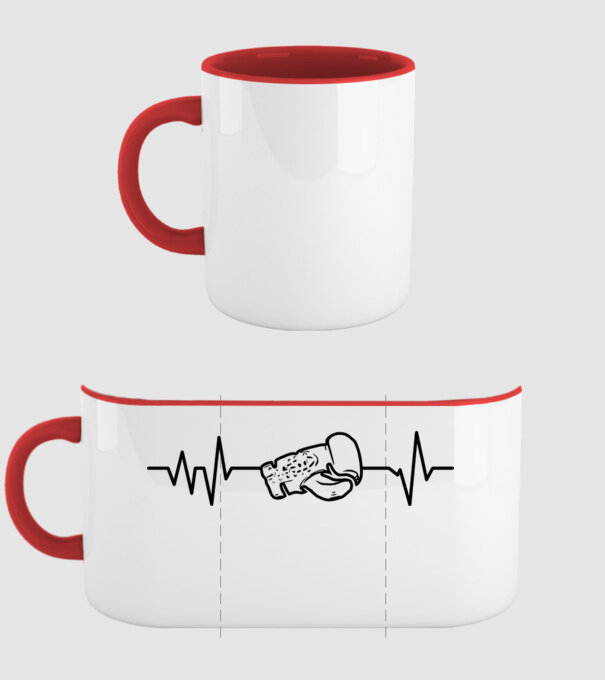 Box EKG model roșu pe tricou
