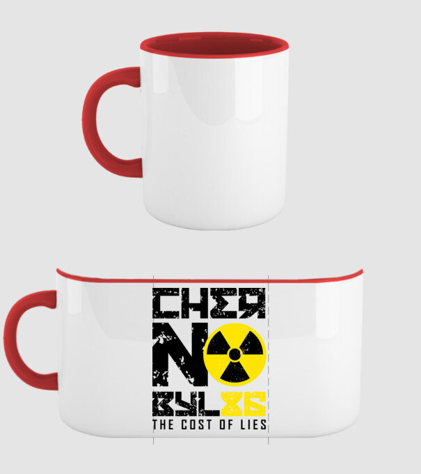 'Chernobyl ''86' model roșu pe tricou