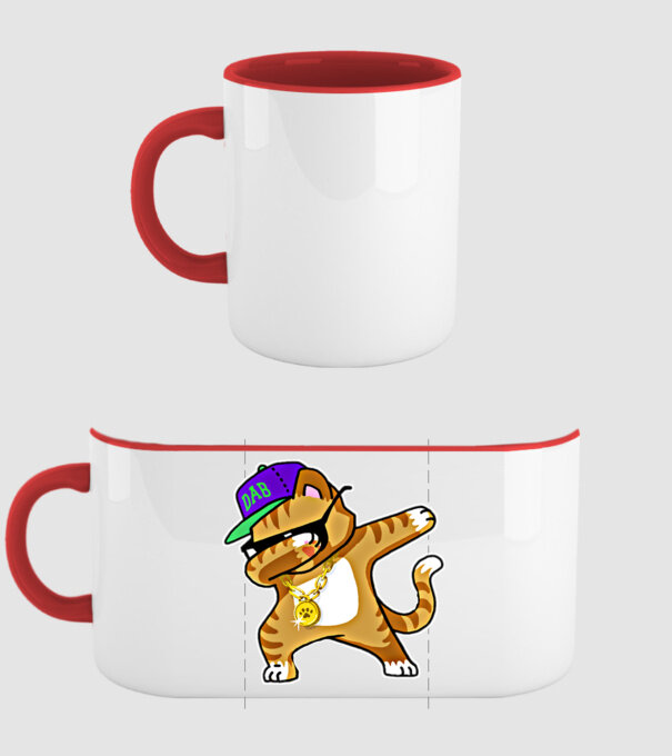 Cool Cat DAB model roșu pe tricou