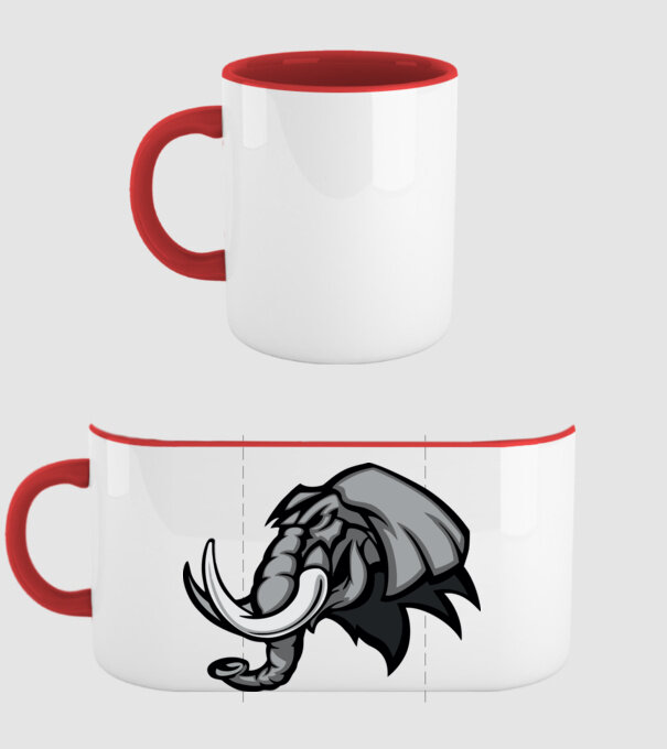 Elephant model roșu pe tricou