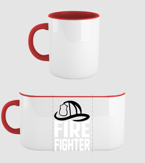 Fire fighter model roșu pe tricou