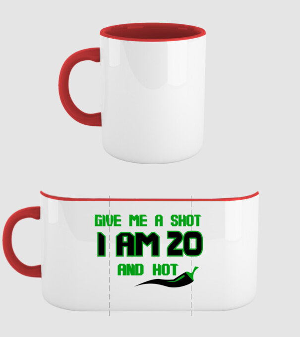 Give me a shot - 20 model roșu pe tricou