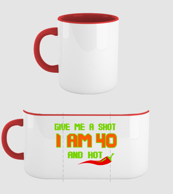 Give me a shot - 40 model roșu pe tricou