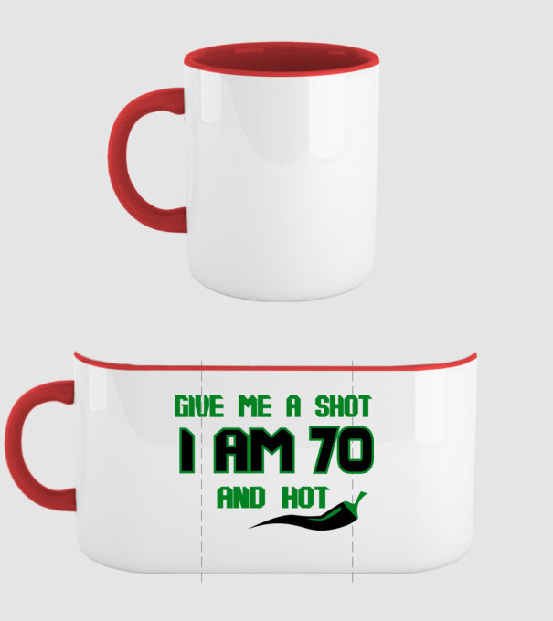 Give me a shot - 70 model roșu pe tricou