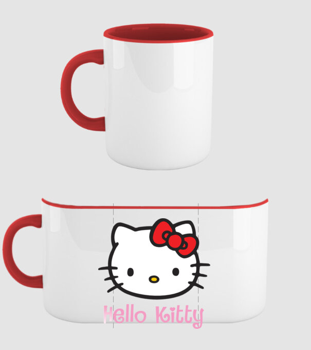 Hello Kitty model roșu pe tricou