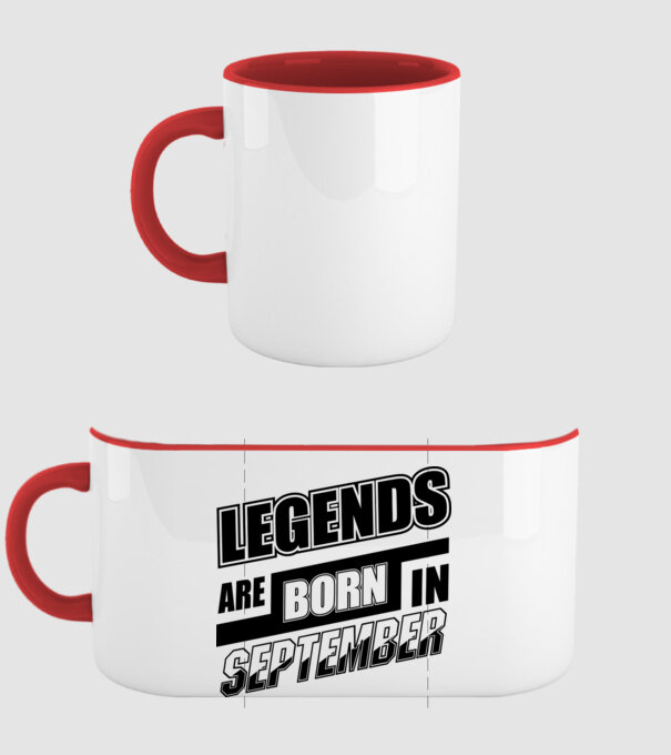 Legends are born in September model roșu pe tricou