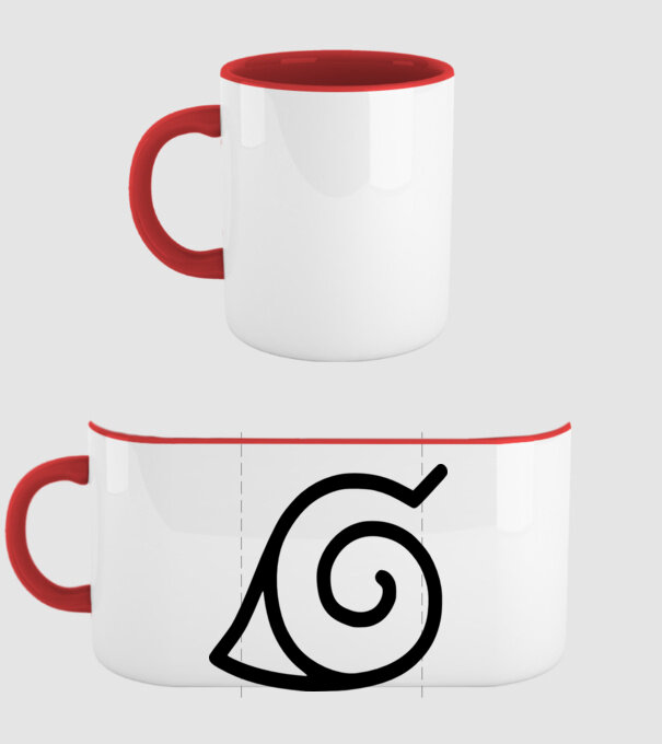 simbol naruto model roșu pe tricou
