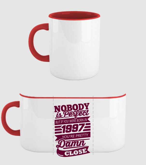 Nobody is perfecct - Born in 1997 model roșu pe tricou