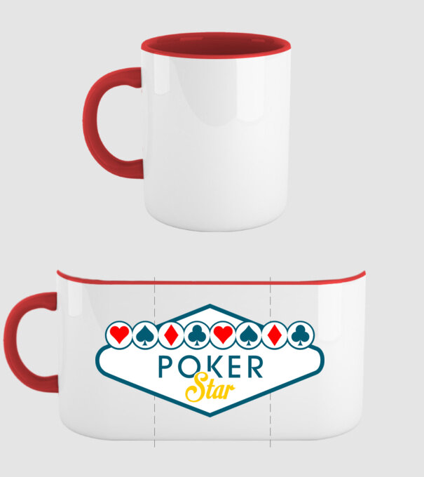 Star Poker model roșu pe tricou