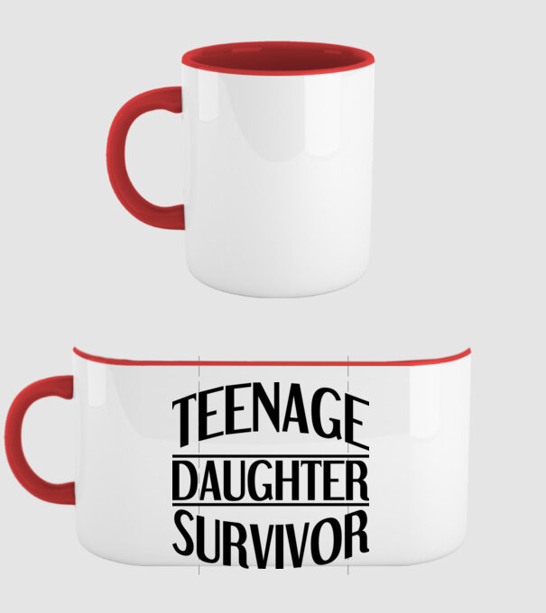 teenage daughter survivor model roșu pe tricou