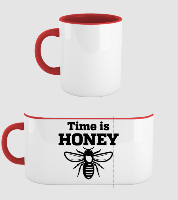 Time is honey model roșu pe tricou